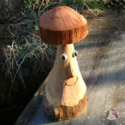 2er Set Dekofiguren - Einzigartige Pilzskulpturen Aus Holz - Pilze -Pflanz Traum Verkaufsgeschäft 2er set dekofiguren einzigartige pilzskulpturen aus holz pilze5