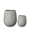 2er Set Pflanzkübel Aus Polystone Mit Einsatz - Rund - Grau Mit Holzstruktur-Optik - Yemaya -Pflanz Traum Verkaufsgeschäft 2er set pflanzkuebel aus polystone mit einsatz rund grau mit holzstruktur optik yemaya