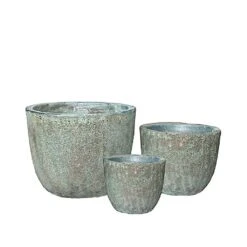 3er Set Blumenkübel Für Draußen - Antikes Design - Serico