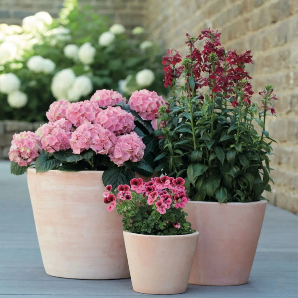 3er Set Blumentöpfe - Rund - Terrakotta - Kalifa 3 3er Set Blumentöpfe - Rund - Terrakotta - Kalifa