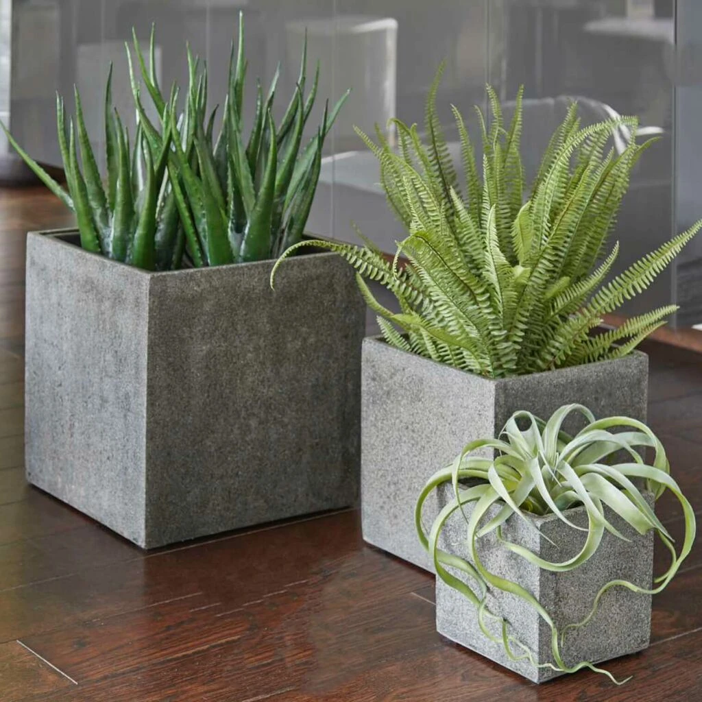 3er Set Pflanzkübel Aus Kunststoff In Steinoptik - Polcenigo 3 3er Set Pflanzkübel Aus Kunststoff In Steinoptik - Polcenigo