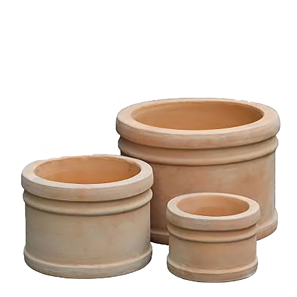3er Set Pflanzkübel - Terrakotta - Rund - Adwoa 3 3er Set Pflanzkübel - Terrakotta - Rund - Adwoa