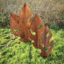 4er Set Gartendeko Blätter Aus Rost Metall - Zum Stecken Oder Legen - Martha -Pflanz Traum Verkaufsgeschäft 4er set gartendeko blaetter aus rost metall zum stecken oder legen martha3