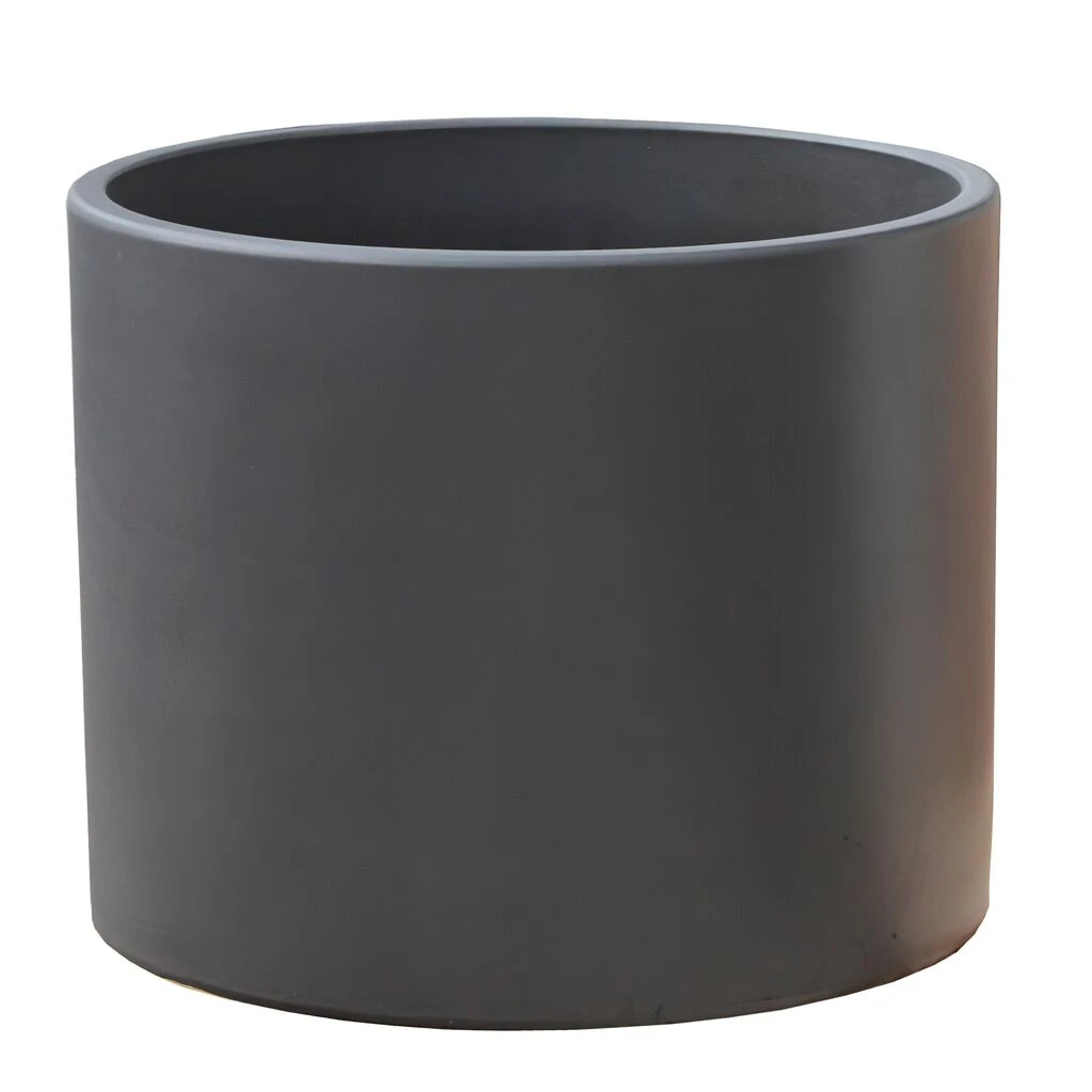 Außen Pflanzgefäß Aus Steinzeug - Anthrazit - Rund - Frostfest - Rivus Niger 3 Außen Pflanzgefäß Aus Steinzeug - Anthrazit - Rund - Frostfest - Rivus Niger