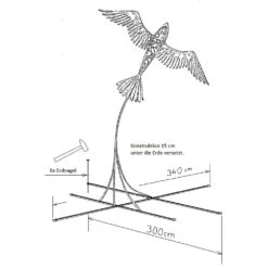 Besondere Flugzeug Gartenplastik Groß Aus Metall Mit Vogelflügeln - Vogelflugzeug -Pflanz Traum Verkaufsgeschäft besondere flugzeug gartenplastik gross aus metall mit vogelfluegeln vogelflugzeug8