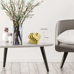 Besondere Herz Dekofigur - Vegane Kerze Im Pixel Design - Pixel Hearth -Pflanz Traum Verkaufsgeschäft besondere herz dekofigur vegane kerze im pixel design pixel hearth3