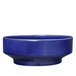 Blaue Pflanzschale / Vogelbad Aus Steinzeug - Winterfest - Rund - Fabula Azur