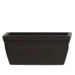 Blumenkasten Aus Steinzeug - Zeitlos - Anthrazit - Eckig - Minare Niger