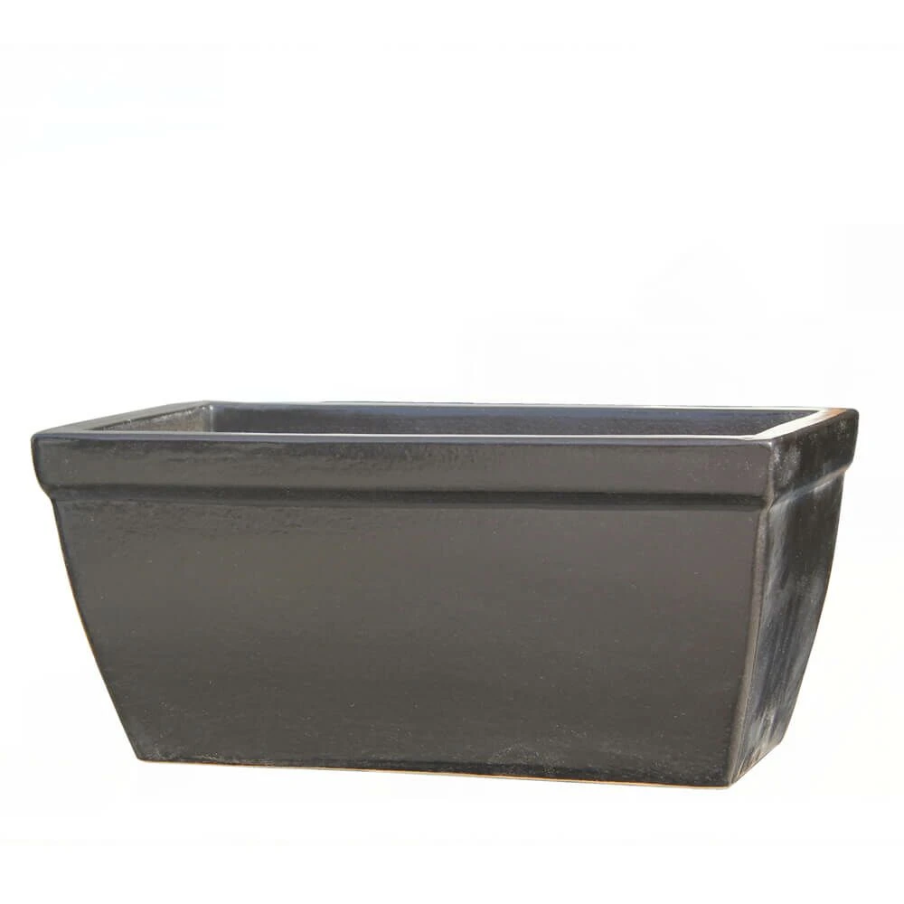 Blumenkasten Aus Steinzeug - Zeitlos - Anthrazit - Eckig - Minare Niger 4 Blumenkasten Aus Steinzeug - Zeitlos - Anthrazit - Eckig - Minare Niger – Bild 2