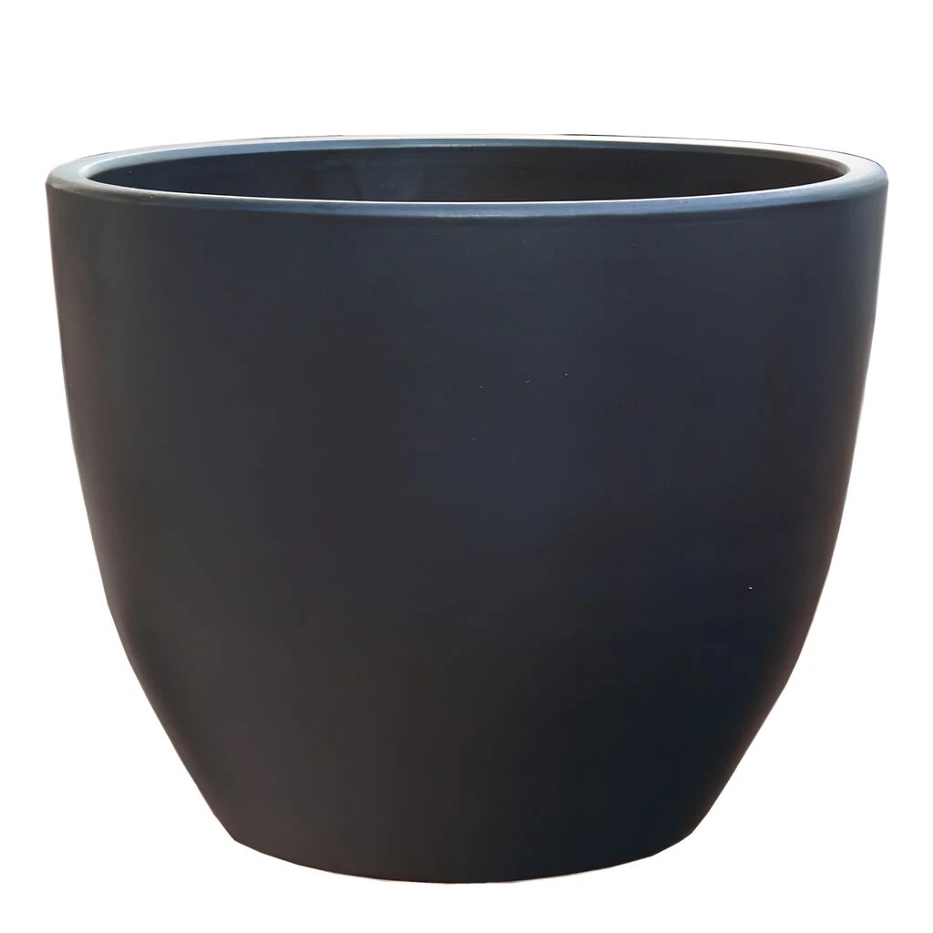Blumenkübel Rund - Steinzeug Frostsicher - Anthrazit - Zeitlos - Genus Niger 3 Blumenkübel Rund - Steinzeug Frostsicher - Anthrazit - Zeitlos - Genus Niger