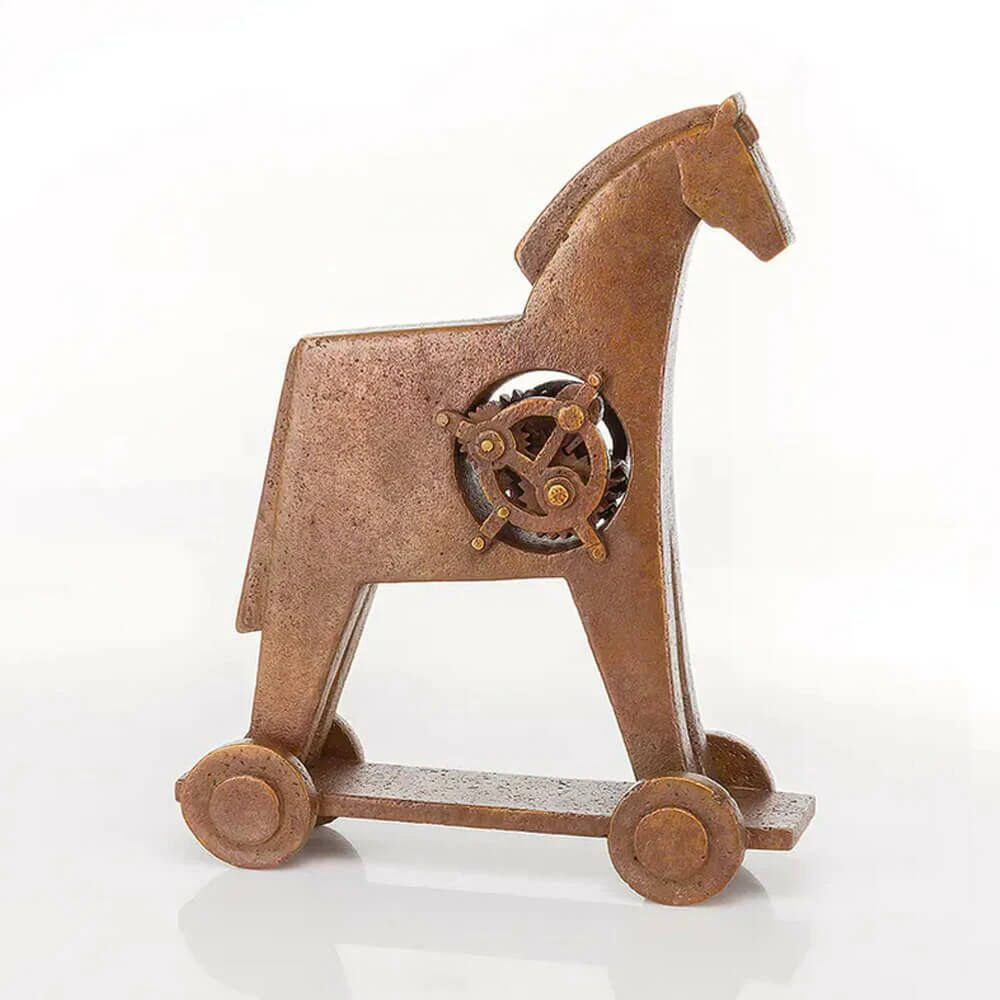 Bronzeskulptur Aus Kunsthandwerk - Limitiertes Design - Trojanisches Pferd 5 Bronzeskulptur Aus Kunsthandwerk - Limitiertes Design - Trojanisches Pferd – Bild 3