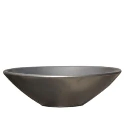 Brunnenschale / Pflanzgefäß Rund - Steinzeug Winterfest - Anthrazit - Insula Niger