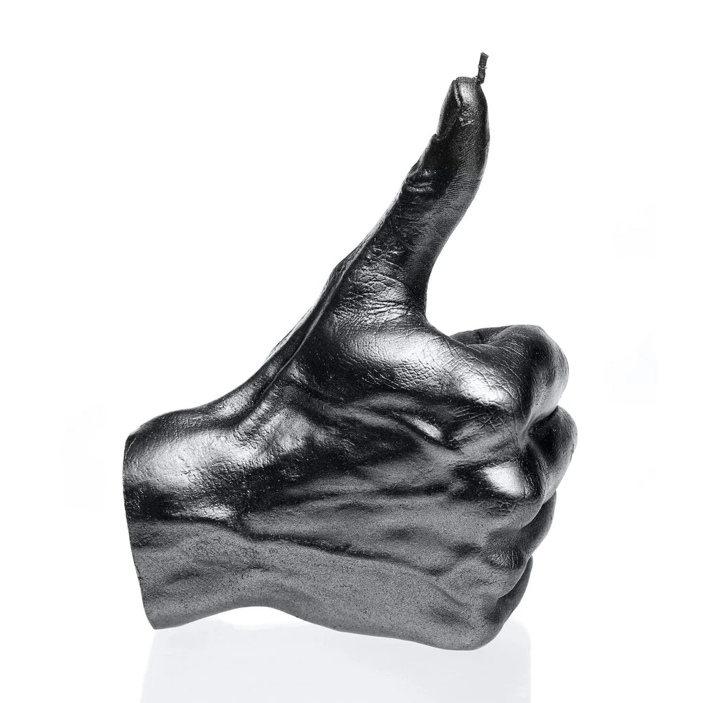 Daumen Hoch - Hand In Anthrazit - Vegan & Lebensecht - Ok Hand 3 Daumen Hoch - Hand In Anthrazit - Vegan & Lebensecht - Ok Hand