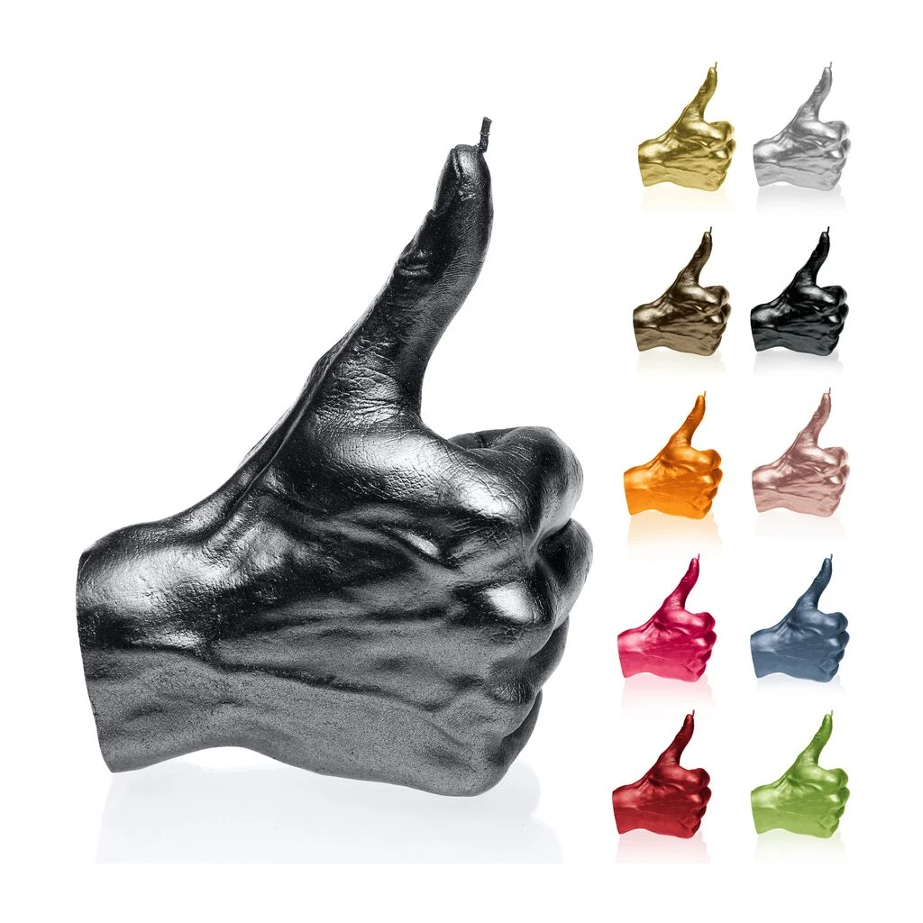 Daumen Hoch - Hand In Anthrazit - Vegan & Lebensecht - Ok Hand 4 Daumen Hoch - Hand In Anthrazit - Vegan & Lebensecht - Ok Hand – Bild 2