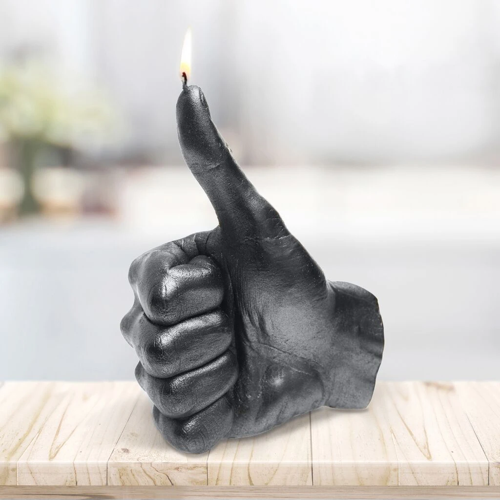 Daumen Hoch - Hand In Anthrazit - Vegan & Lebensecht - Ok Hand 5 Daumen Hoch - Hand In Anthrazit - Vegan & Lebensecht - Ok Hand – Bild 3