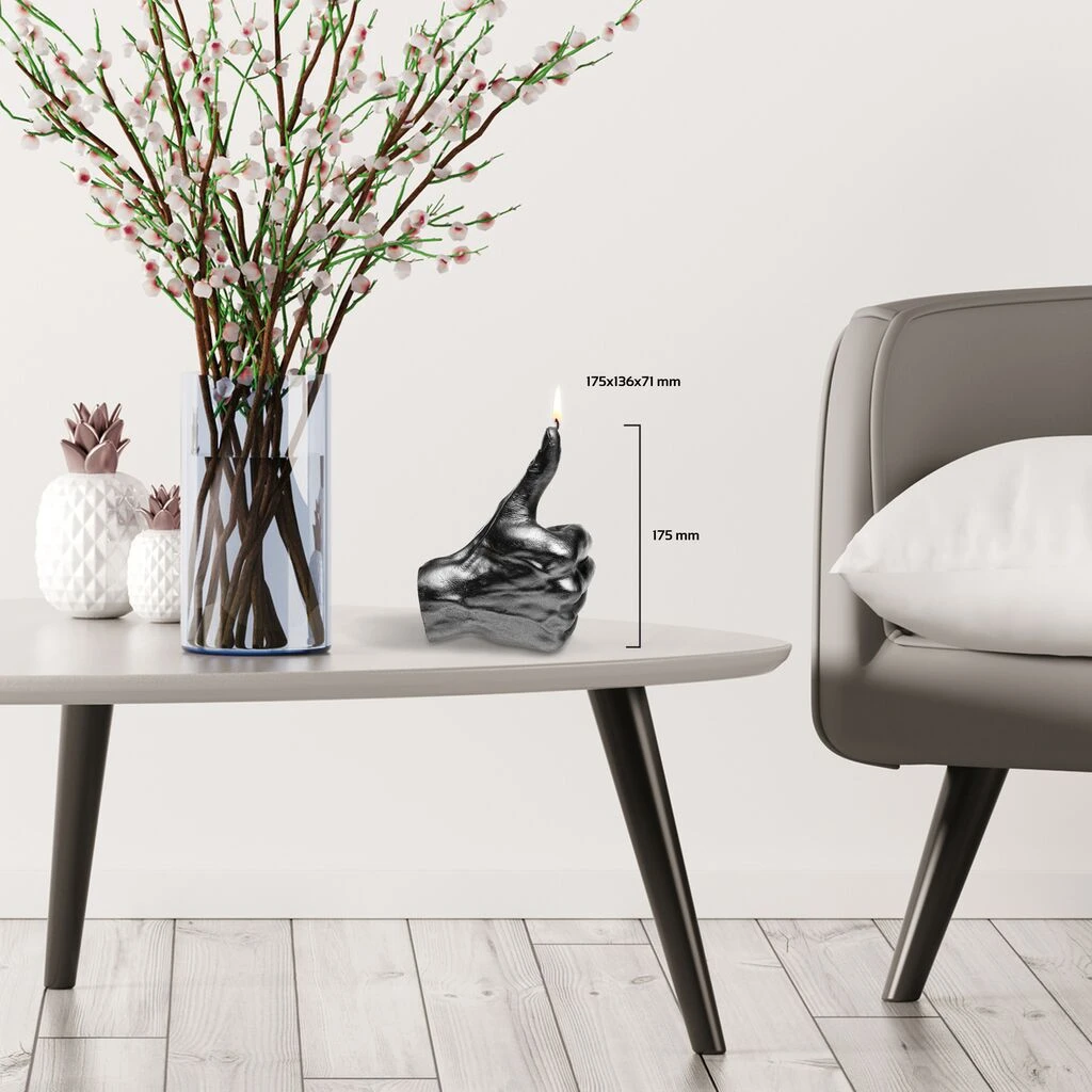 Daumen Hoch - Hand In Anthrazit - Vegan & Lebensecht - Ok Hand 6 Daumen Hoch - Hand In Anthrazit - Vegan & Lebensecht - Ok Hand – Bild 4