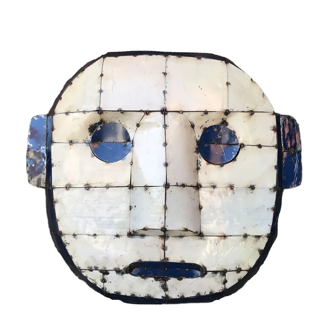 Dekorative Maske Im Pop Art Stil Aus Upcycelten Ölfässern - Kayden 3 Dekorative Maske Im Pop Art Stil Aus Upcycelten Ölfässern - Kayden