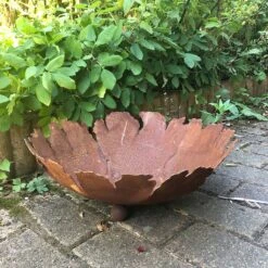 Dekorative Schale Aus Rost Metall Für Den Garten - Testa Gratum
