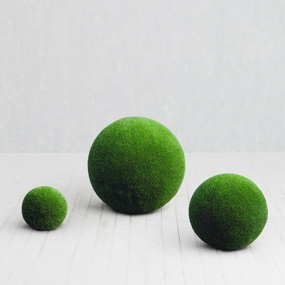 Drei Kugeln Aus GFK & Kunstrasen Als Schlichte Topiary Gartendeko - Kula Set 4 Drei Kugeln Aus GFK & Kunstrasen Als Schlichte Topiary Gartendeko - Kula Set – Bild 2