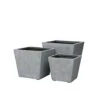 Eckige Pflanzkübel - Zement-Optik - 3er Set - Tondo -Pflanz Traum Verkaufsgeschäft eckige pflanzkuebel zement optik 3er set tondo