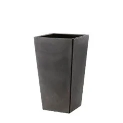 Eckiger Blumenkübel Aus Kunststoff - Anthrazit - Ardoz