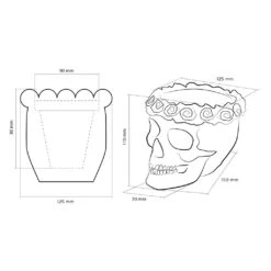 Einzigartiger Pflanztopf Aus Beton - Totenschädel Mit Rosen - Gangain -Pflanz Traum Verkaufsgeschäft einzigartiger pflanztopf aus beton totenschaedel mit rosen gangain5