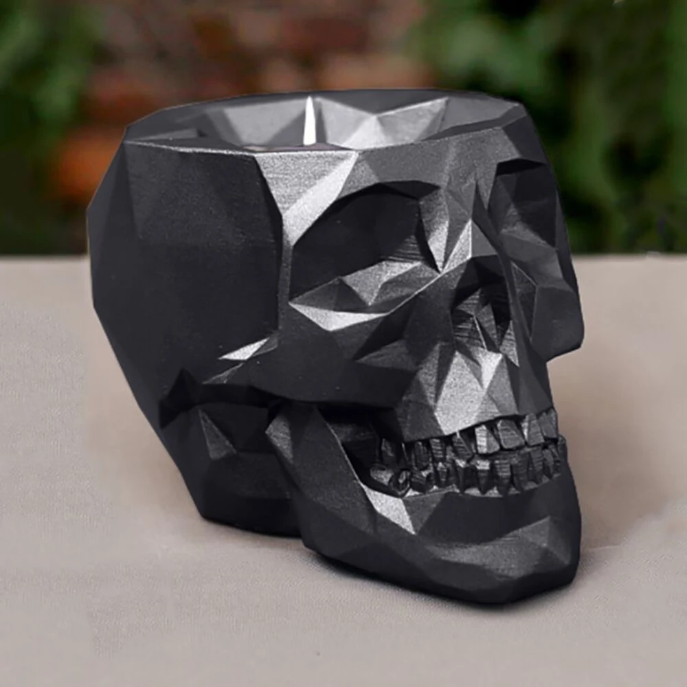 Farbiger Totenschädel Kerzenhalter Für Draußen - Johnio 3 Farbiger Totenschädel Kerzenhalter Für Draußen - Johnio