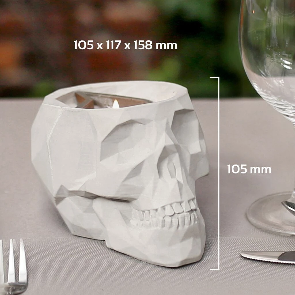 Farbiger Totenschädel Kerzenhalter Für Draußen - Johnio 6 Farbiger Totenschädel Kerzenhalter Für Draußen - Johnio – Bild 4