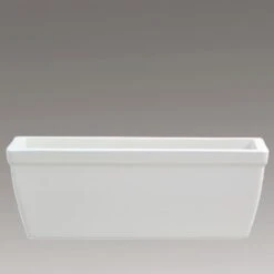 Fenster Blumenkasten Aus Steinzeug - Winterfest - Weiß - Eckig - Minare Blanc