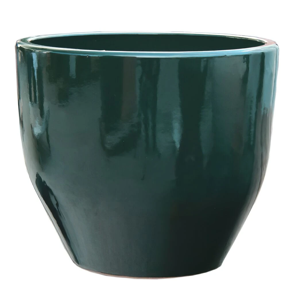 Garten Blumentopf Groß - Steinzeug Winterfest - Dunkelgrün - Genus Olivum 3 Garten Blumentopf Groß - Steinzeug Winterfest - Dunkelgrün - Genus Olivum