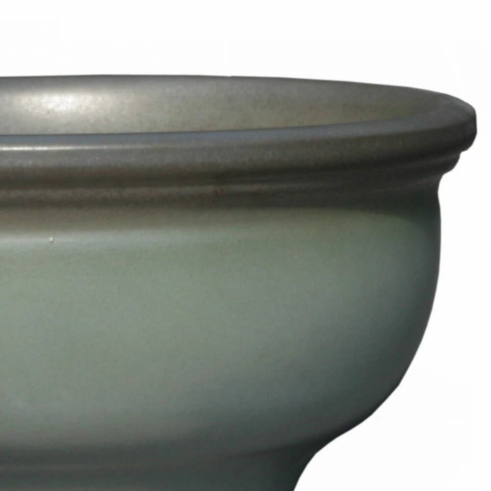 Garten Pflanztrog Aus Steinzeug - Grün - Winterfest - Rund - Pleione Tropu 4 Garten Pflanztrog Aus Steinzeug - Grün - Winterfest - Rund - Pleione Tropu – Bild 2