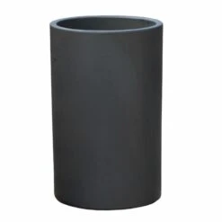 Großer Runder Blumenkübel Aus Steinzeug - Winterfest - Anthrazit - Paratus Niger