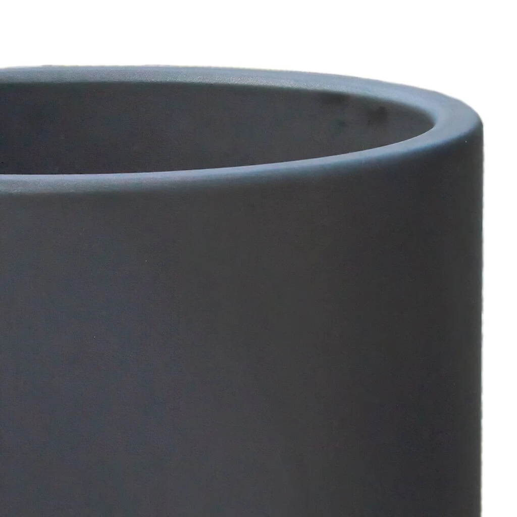 Großer Runder Blumenkübel Aus Steinzeug - Winterfest - Anthrazit - Paratus Niger 4 Großer Runder Blumenkübel Aus Steinzeug - Winterfest - Anthrazit - Paratus Niger – Bild 2