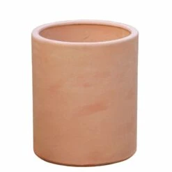 Großer Runder Blumentopf Aus Steinzeug - Winterfest - Terrakotta - Paratus Terra Hell