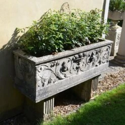 Großer Stein Pflanztrog Antik - Vicenza Grande -Pflanz Traum Verkaufsgeschäft grosser stein pflanztrog antik vicenza grande2