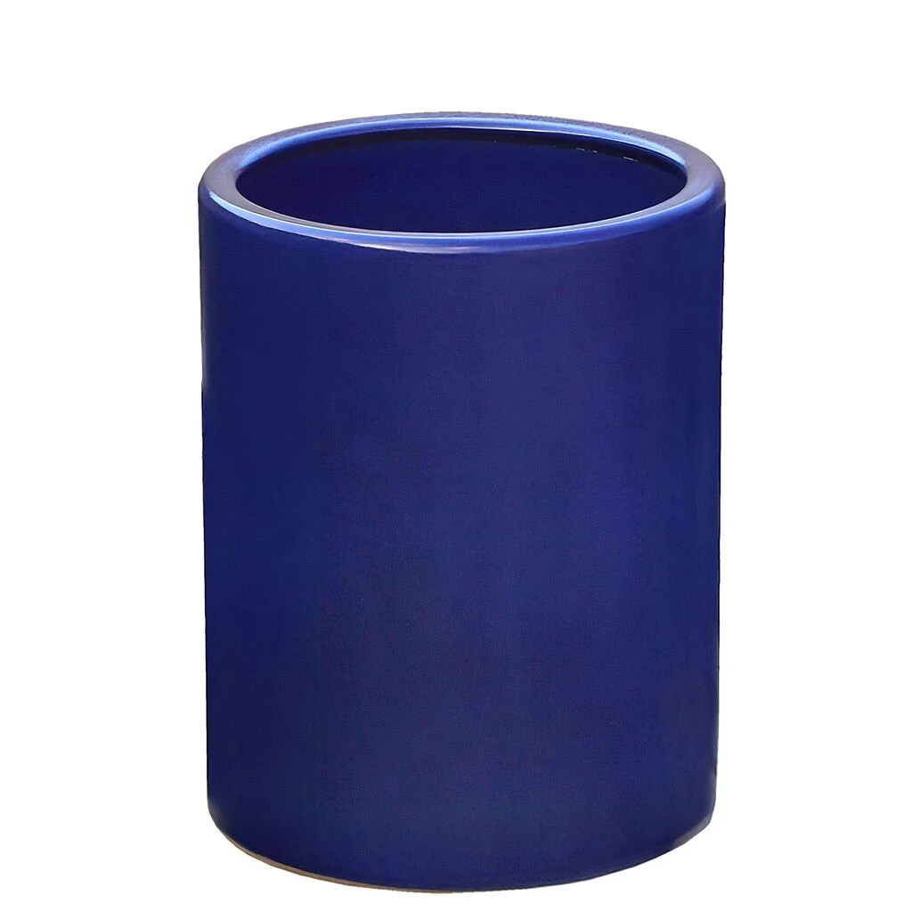 Großes Rundes Pflanzgefäß Aus Steinzeug - Winterfest - Blau - Paratus Azur 3 Großes Rundes Pflanzgefäß Aus Steinzeug - Winterfest - Blau - Paratus Azur