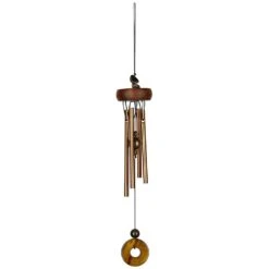 Hänge Windspiel Metall Woodstock Precious Stones Chimes - Tiger's Eye