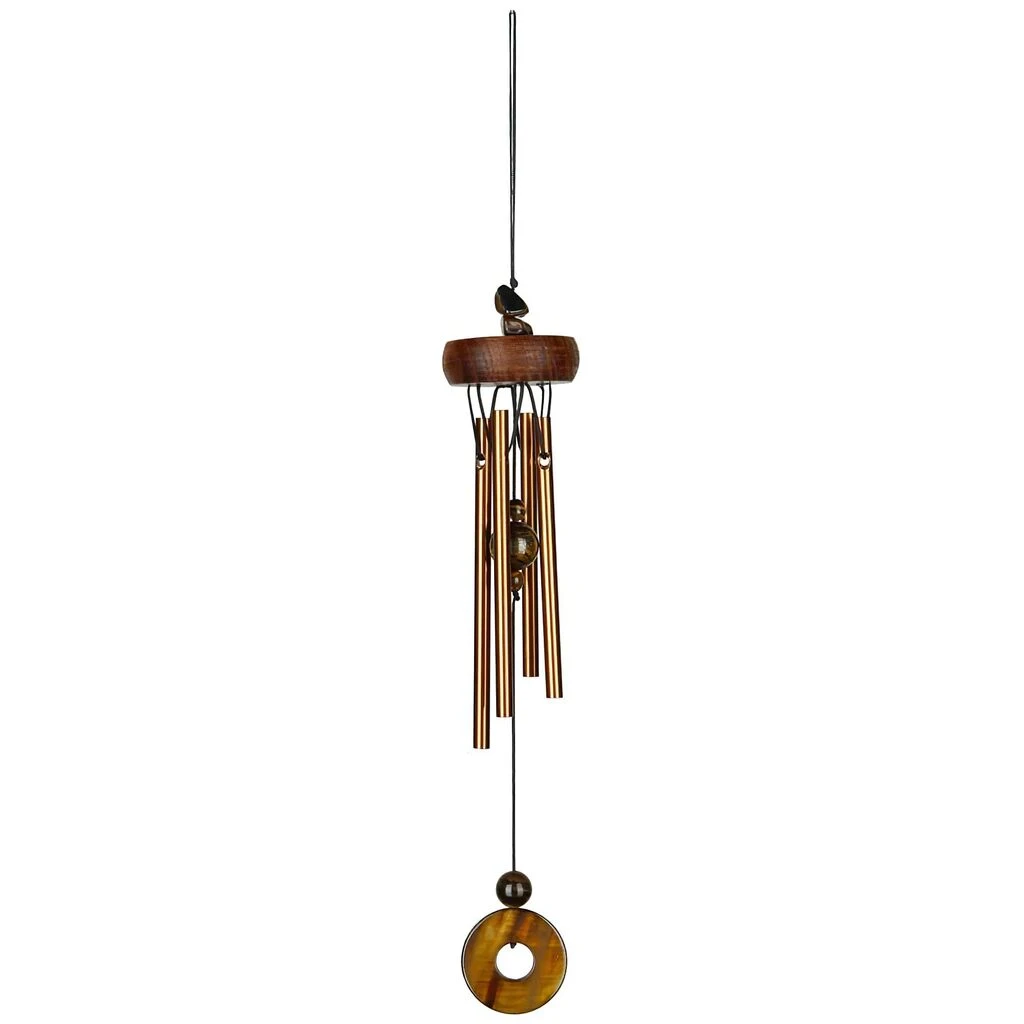 Hänge Windspiel Metall Woodstock Precious Stones Chimes - Tiger's Eye 3 Hänge Windspiel Metall Woodstock Precious Stones Chimes - Tiger's Eye