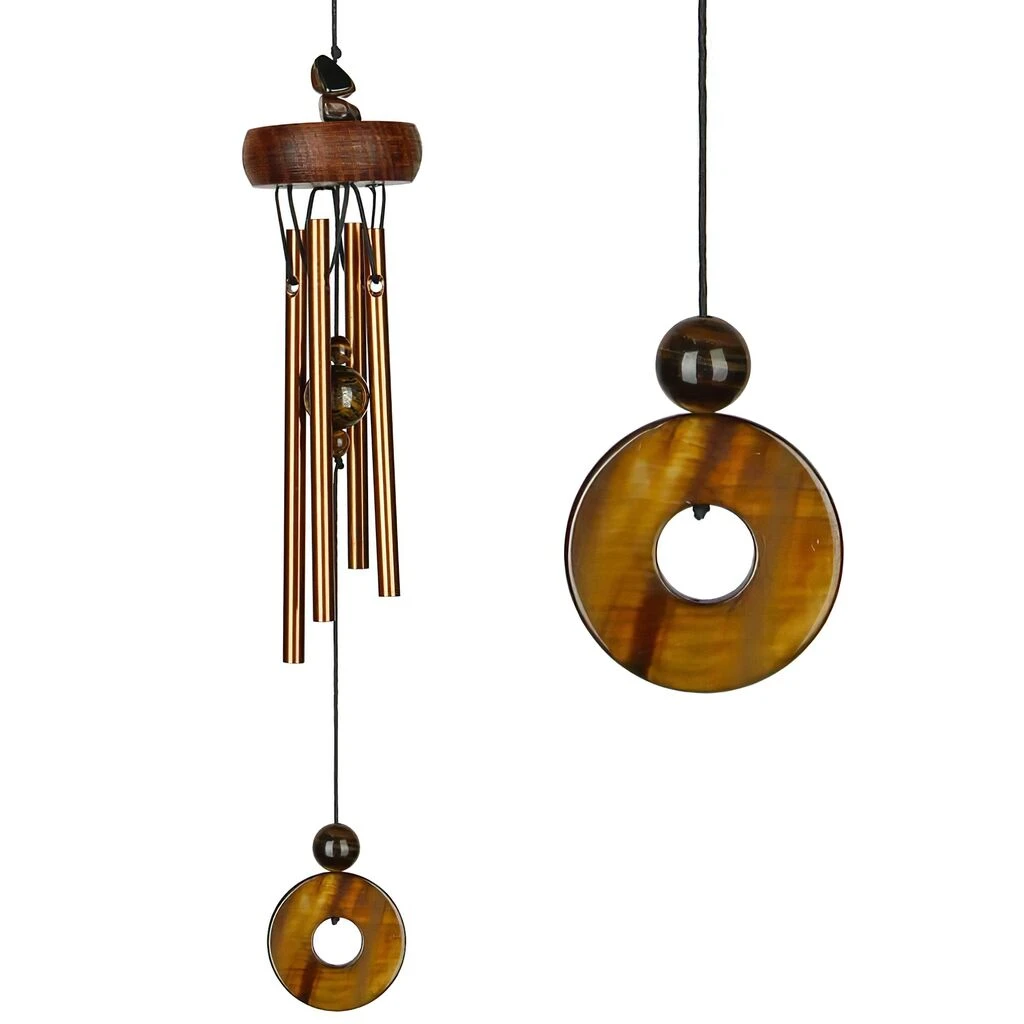 Hänge Windspiel Metall Woodstock Precious Stones Chimes - Tiger's Eye 5 Hänge Windspiel Metall Woodstock Precious Stones Chimes - Tiger's Eye – Bild 3