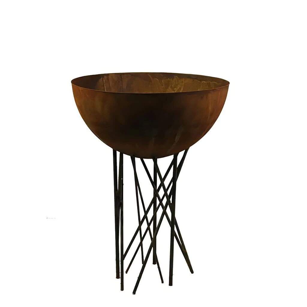 Halbkugel Auf Stäben - Rost Metall Deko Schale - Testa Altum 3 Halbkugel Auf Stäben - Rost Metall Deko Schale - Testa Altum