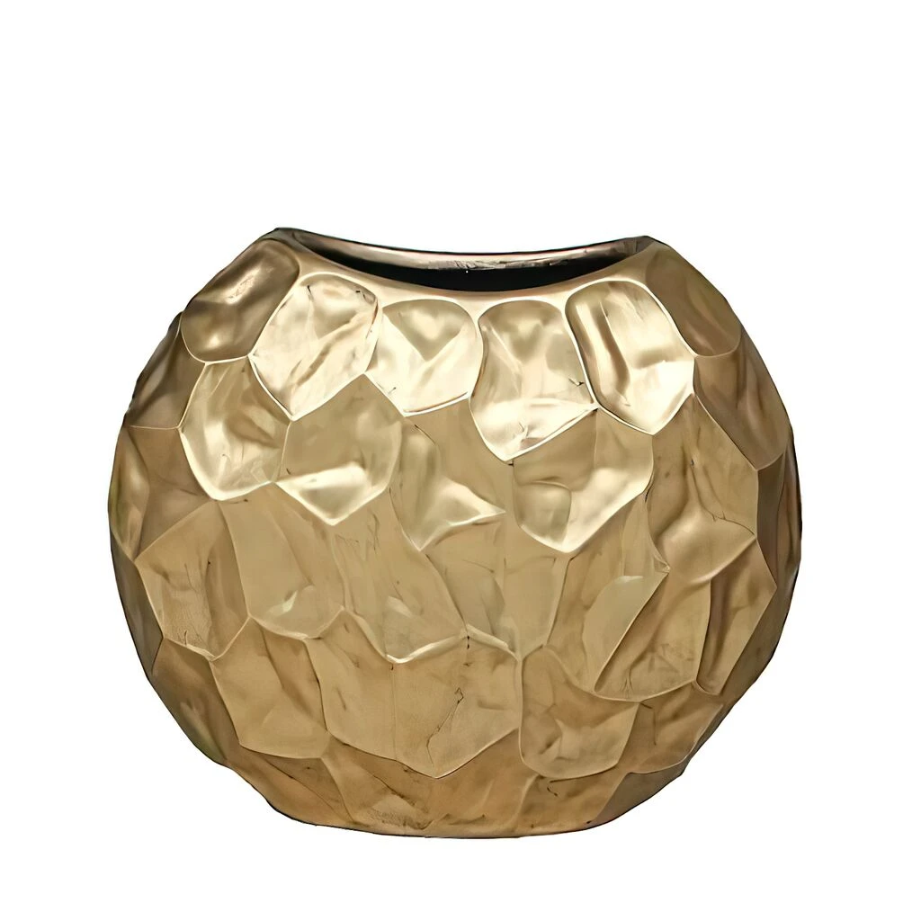 Indoor Pflanzvase Aus Polystone - Goldfarben - Geraton 3 Indoor Pflanzvase Aus Polystone - Goldfarben - Geraton