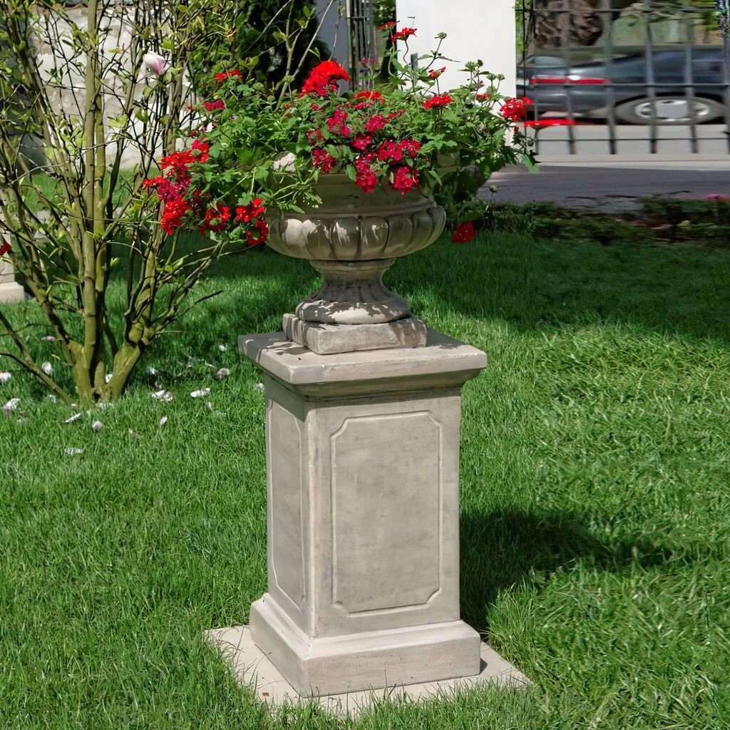 Klassische Gartenamphore Aus Wetterfestem Steinguss - Rund - Kyros 4 Klassische Gartenamphore Aus Wetterfestem Steinguss - Rund - Kyros – Bild 2