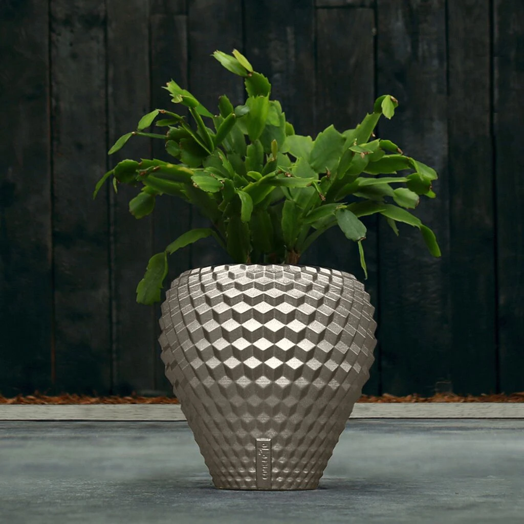 Klassischer Blumentopf Mit Modernem Muster Aus Beton - Mirono 3 Klassischer Blumentopf Mit Modernem Muster Aus Beton - Mirono