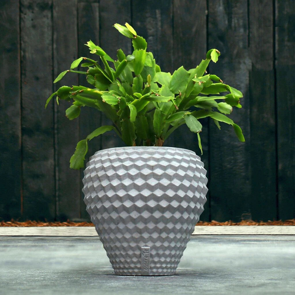 Klassischer Blumentopf Mit Modernem Muster Aus Beton - Mirono 4 Klassischer Blumentopf Mit Modernem Muster Aus Beton - Mirono – Bild 2