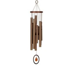 Klassisches Garten Windspiel In Bronzeoptik Aus Metall & Holz - Crystal Silence