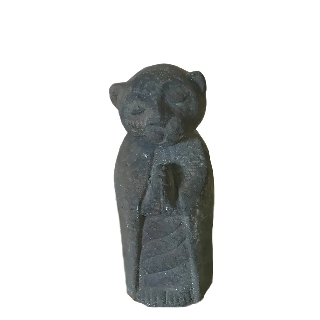 Kleine Deko Steinguss Katzenfigur Als Mönch - Harjono 3 Kleine Deko Steinguss Katzenfigur Als Mönch - Harjono