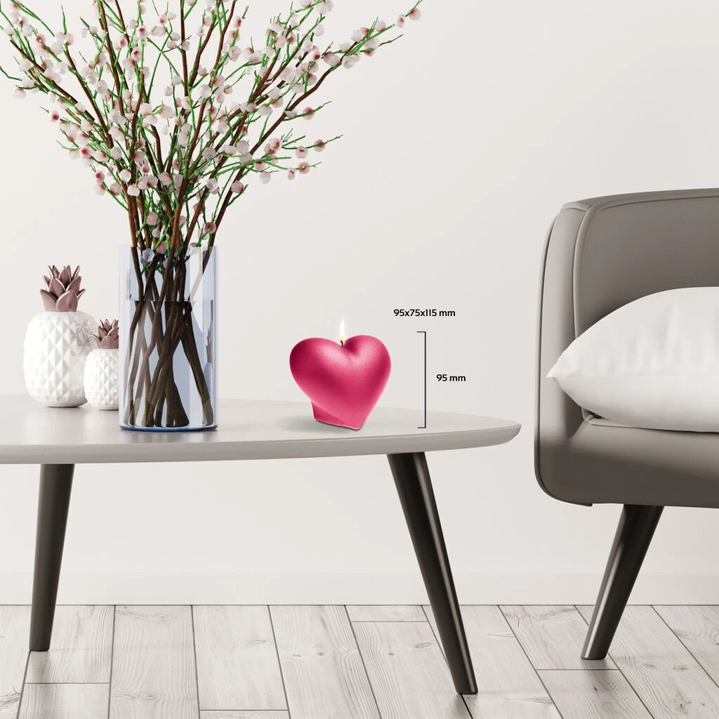 Kleine Herz Dekoskulptur Kerze Aus Wachs - Klassisch & Vegan - Smooth Hearth 6 Kleine Herz Dekoskulptur Kerze Aus Wachs - Klassisch & Vegan - Smooth Hearth – Bild 4