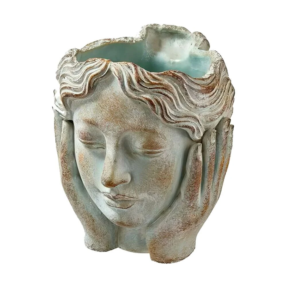 Kopf In Den Händen Haltend - Besonderer Pflanztopf Für Draußen - Miana 3 Kopf In Den Händen Haltend - Besonderer Pflanztopf Für Draußen - Miana