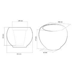 Kugelförmiger Beton Übertopf Für Pflanzen - Modern - Kahlo -Pflanz Traum Verkaufsgeschäft kugelfoermiger beton uebertopf fuer pflanzen modern kahlo5