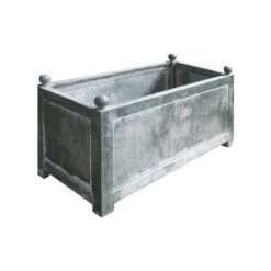 Langer Pflanzkübel Aus Metall In Rost Oder Grau - Rustikal - Seliruna